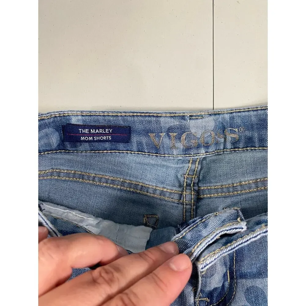 Vigoss Girls The Marley Shorts Flower Design Size 10 Medium Wash Denim